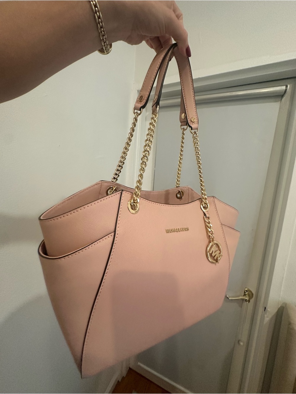 Michael Kors Blush Pink Chain-Handle Tote